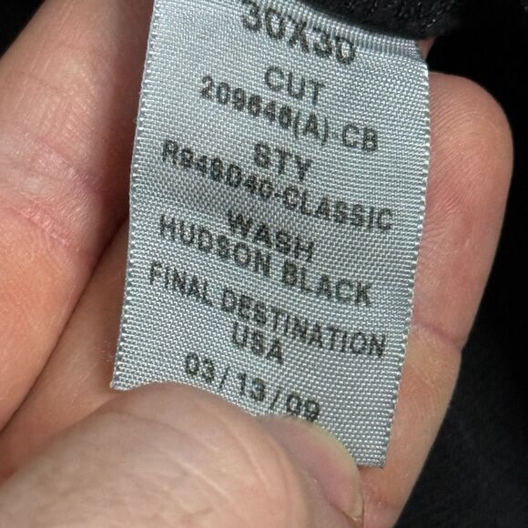 Polo Ralph Lauren Jeans Mens 30x30 Black 867 Classic Fit Denim Pants Preppy - Picture 6 of 16